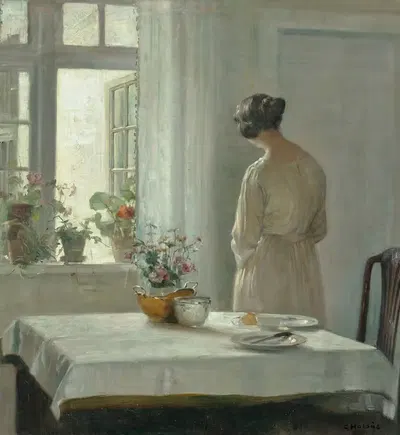 Sunlit Breakfast by Carl Vilhelm Holsøe — digital art print download