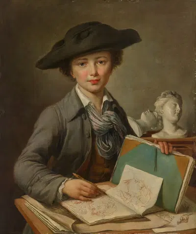 Portrait of a young artist by Catherine Lusurier — digital art print download
