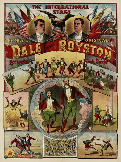 The International Stars The Only And Original Dale And Royston Eccentrics by А. Хоен и Ко, 1880-1900 — digital art print…