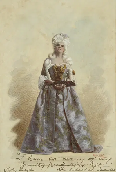 Ada Rehan as Lady Teazle in the play School for Scandal by Conrad A. Müller, 1870 - 1897 — digital art print download