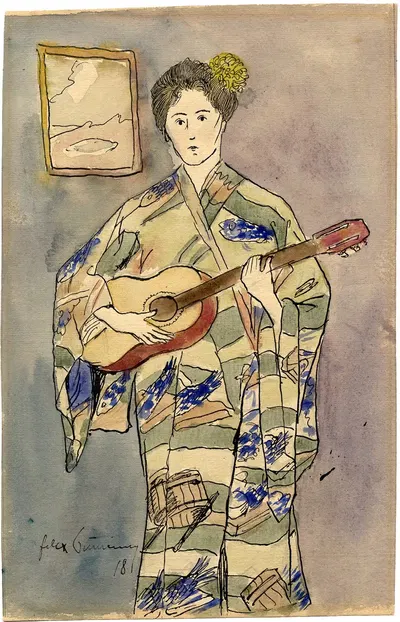 Портрет миссис Кокс в кимоно by Феликс Тиммерманс, 1918 — digital art print download