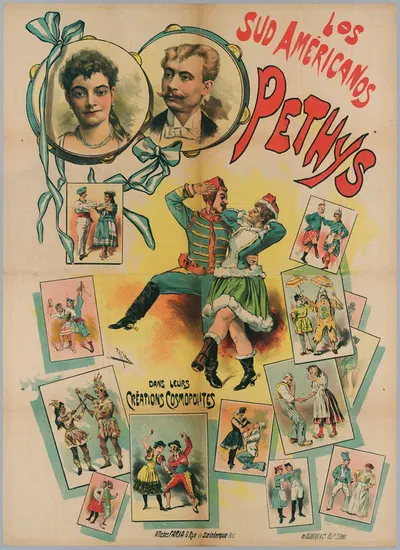 Los Sud Americanos Pethys Dans Leurs Creations Cosmopolites by Cândido de Faria, 1880-1900 — digital art print download