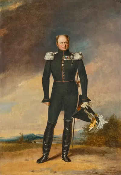 Портрет императора Александра I (1777-1825) в форме Преображенского полка by Джордж Доу, 1777-1825 — digital art print…