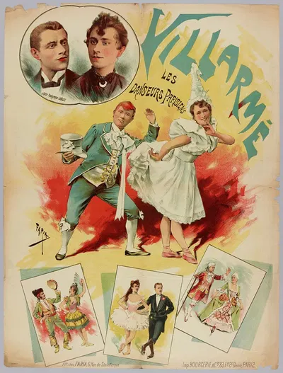 Villarme Les Danseurs Parisiens by Cândido de Faria, 1880-1900 — digital art print download