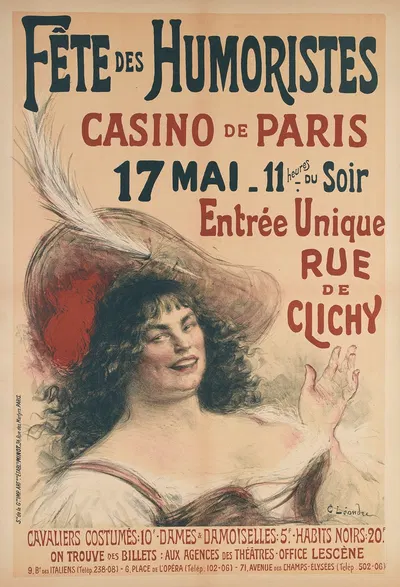 Fête Des Humoristes Casino De Paris by Шарль-Люсьен Леандр, 1880-1890 — digital art print download