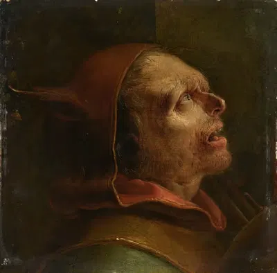 A fool, seen in profile by Jan van der Venne — digital art print download