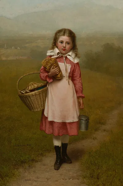 Возвращение домой by Джон Джордж Браун — digital art print download