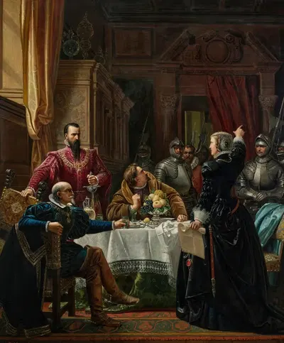 Герцог Альба в замке Рудольштадт by Йозеф Мунш, 1860 — digital art print download