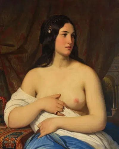 Женский полуобнаженный by Константин Иоганнес Франц Кретиус, 1841 — digital art print download