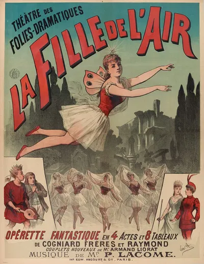 Theâtre Des Folies-Dramatiques La Fille De L'air by Эдвард Анкур, 1891 — digital art print download