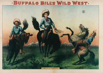 Buffalo Bill's Wild West. A Bucking Mustang by Форбс и Ко, 1889 — digital art print download
