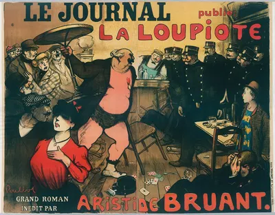 Le Journal Publie La Loupiote Grand Roman Inedit Par Aristide Bruant by Франсиск Пульбо, 1909 — digital art print download