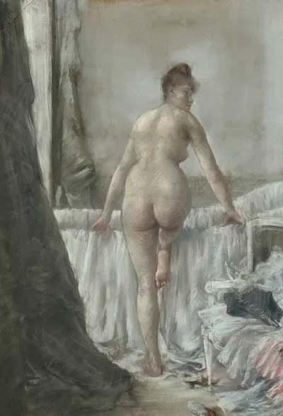 Victorine Meurant by her bath by Norbert Goeneutte, 1888 — digital art print download