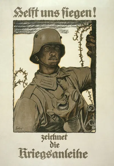 Helft uns siegen! Zeichnet die Kriegsanleihe by Фриц Эрлер, 1917 — digital art print download
