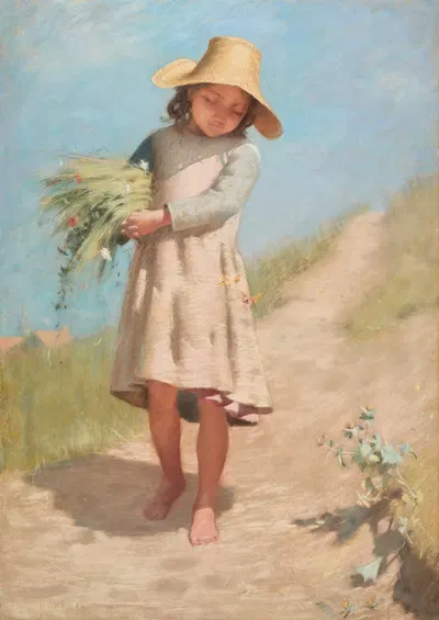 La Jeune Glaneuse by Paul Peel, 1887 — digital art print download