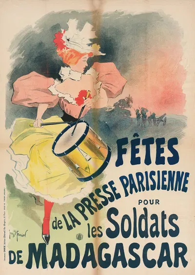 Fetes De La Presse Parisienne Pour Les Soldats De Madagascar by Жорж Мёнье, 1895 — digital art print download