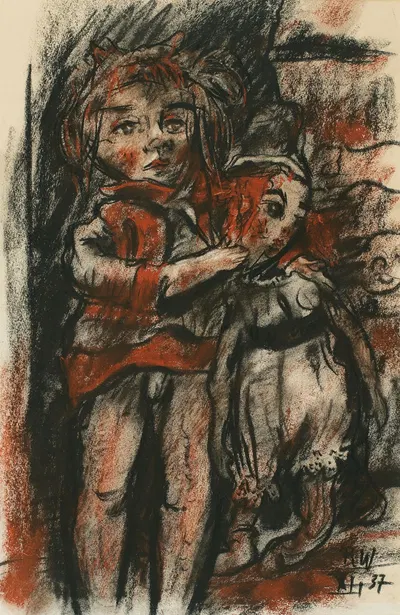 Kind mit Puppe by Rudolf Wacker, 1937 — digital art print download