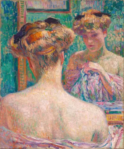Бюст обнаженной женщины, сзади, перед зеркалом by Тео ван Риссельберге, 1902-1907 — digital art print download