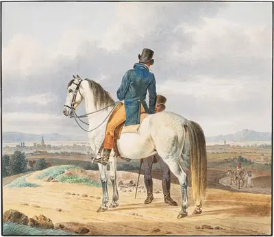Reiter auf Schimmel by Wilhelm von Kobell, 1814 — digital art print download