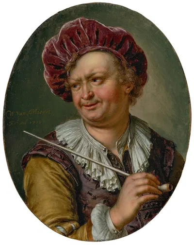 Мужчина с трубкой у окна by Виллем Ван Мейрис, 1710 — digital art print download