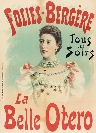 Folies-Bergere Tous Les Soirs La Belle Otero by Imp. Chaix, 1894 — digital art print download