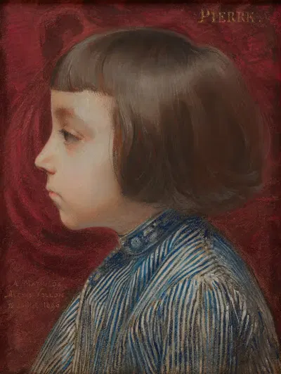 Портрет сына художника Пьера by Алексис Вольон, 1896 — digital art print download