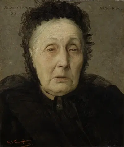 Portrait of Anna Maria Moulaert by Edmond Van Hove, 1900 — digital art print download