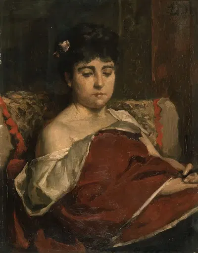 Portrait of a Woman by Edouard Agneessens — digital art print download