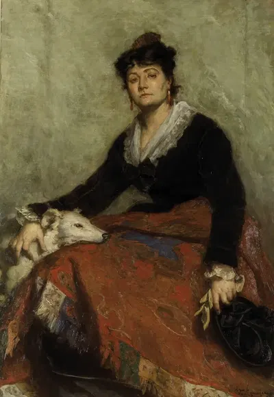 Портрет Дианы Вернон by Эдуар Агнессенс, 1876 — digital art print download