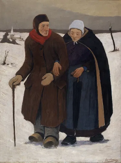 Пожилая пара by Эжен Лаерманс, 1915 — digital art print download