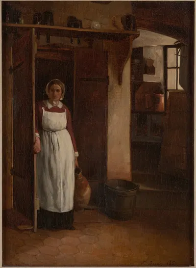 Вверх из погреба (Выход из погреба) by Франсуа Бонвен, 1857 — digital art print download
