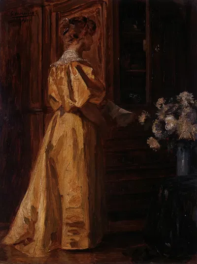 Молодая женщина (эскиз) by Гюстав Ванез, 1901 — digital art print download