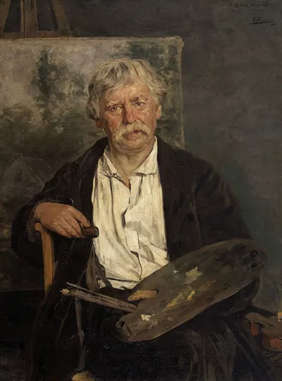 Портрет художника Сезара де Кока by Гюстав Ванез, 1884 — digital art print download