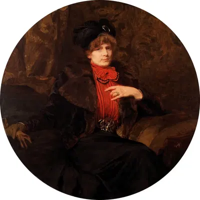 Портрет художника Кетти Гилсула-Хоппе by Гюстав Ванез, 1900 — digital art print download
