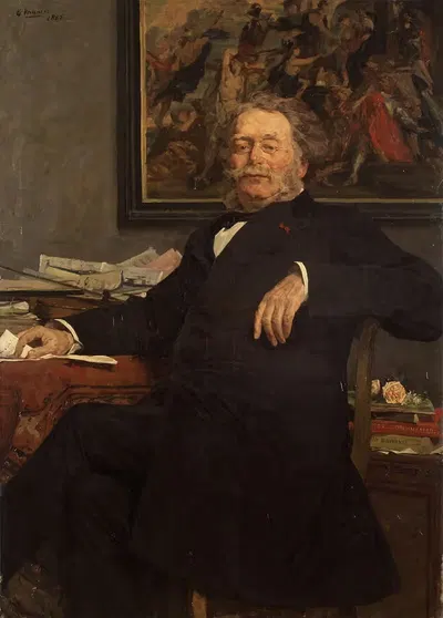 Портрет композитора Шарля Мири by Гюстав Ванез, 1885 — digital art print download