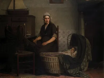 Mourning by Henri Bource, 1865 — digital art print download