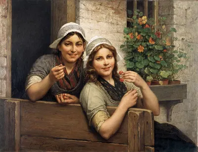 Ripe Cherries by Henri Bource, 1874 — digital art print download