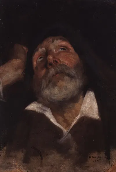 Голова мужчины by Анри Дилленс, 1836 — digital art print download