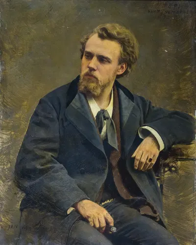 Portret van Henri van Beers, broer van Jan van Beers Jr. by Jan van Beers, 1881 — digital art print download