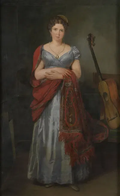 Портрет Сильви де ла Рю by Жозеф Дени Одевэр, 1820 — digital art print download