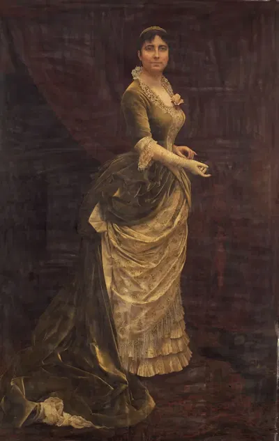 Портрет женщины by Карел Де Кесел, 1883 — digital art print download