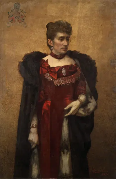 Портрет баронессы Мари-Людвины Де Пау-Скеллекенс by Луи Метерлинк, 1896 — digital art print download