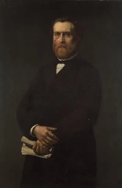 Portrait of the Politician and Journalist Willem Rogghé by Louis Tytgadt, 1876 — digital art print download