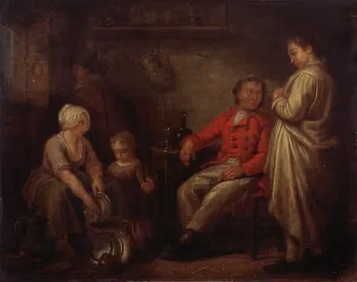 Interior with Figures by Philippe Lambert Joseph Spruyt — digital art print download