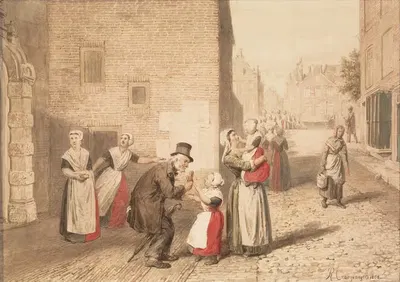 Бургер-сироты by Рейньер Крейвангер, 1858 — digital art print download