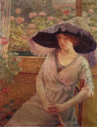 Девушка в черной шляпе by Торадзиро Кодзима, 1908 — digital art print download