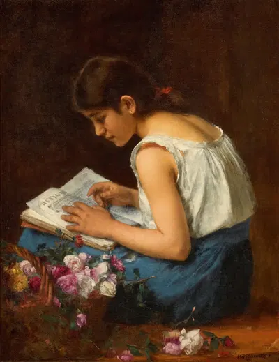 Цветочница by Алексей Алексеевич Харламов, 1878 — digital art print download