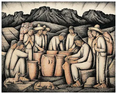 Гончары by Альфредо Рамос Мартинес, 1935 — digital art print download