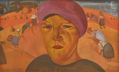 Русская крестьянка by Борис Григорьев, 1923 — digital art print download