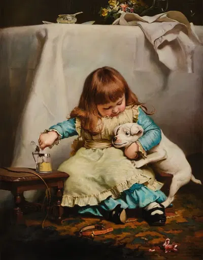 Один раз укусил, дважды стыдно by Чарльз Бертон Барбер, 1885 — digital art print download